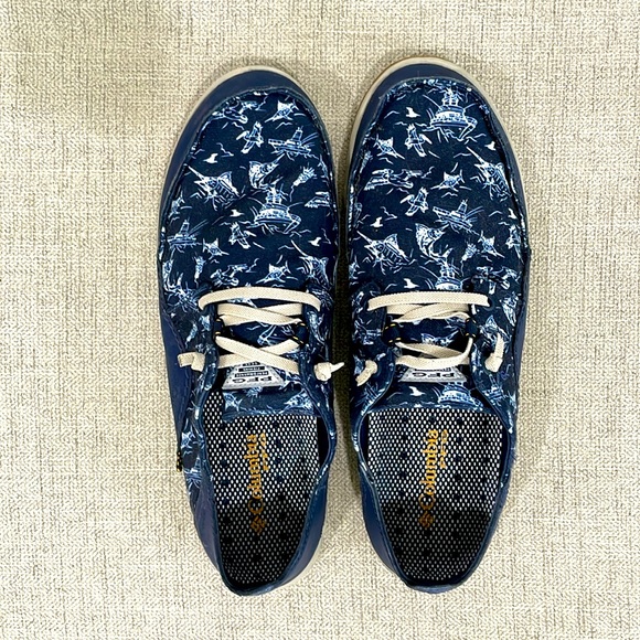 Columbia PFG Bahama Vent Laced Relax Boat Shoe, Navy - Picture 2 of 9